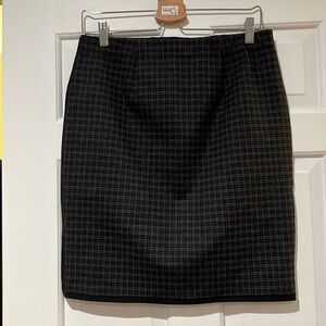 Max Studio plaid skirt with side and bottom stripe